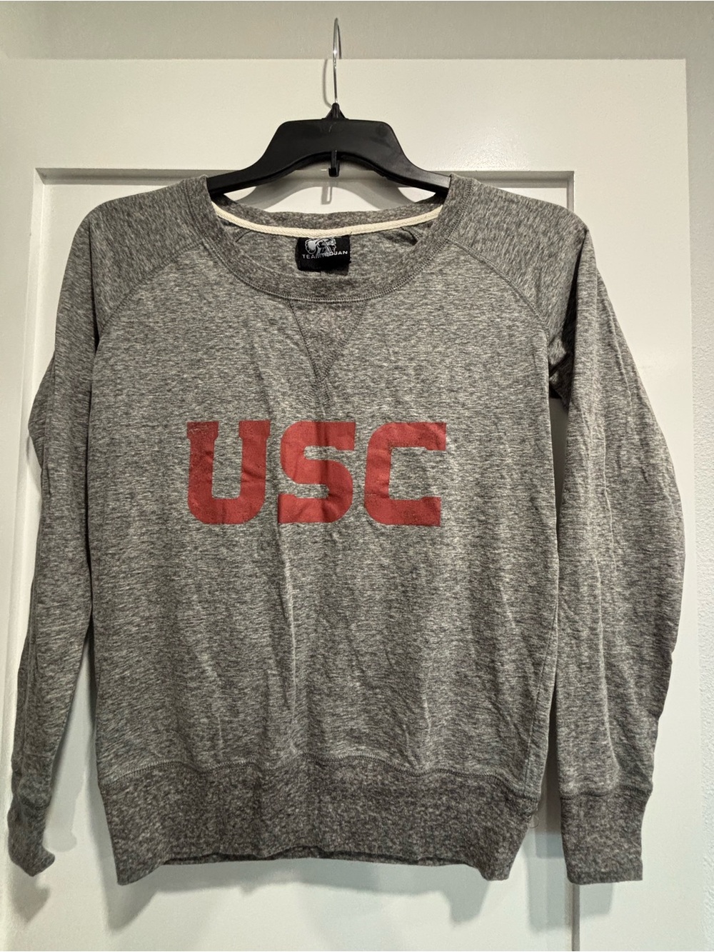 USC Grey Sweatshirt with Red Logo